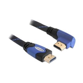 Delock Kabel gewinkelt links HDMI - HDMI, 2 m, Blau - FRI-GX47-006E4F