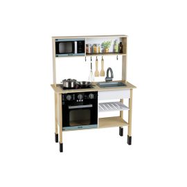 Klein-Toys Spielküche Miele Holz MDF midi weiss Kochfeld Sound Licht - FRI-GX47-0050MS