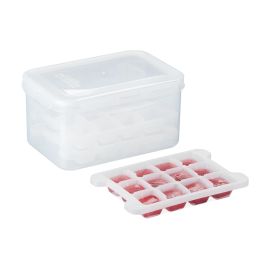 relaxdays Eiswürfelform Transparent/Weiss - FRI-GX47-003YWQ