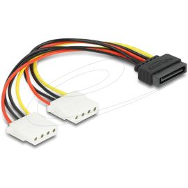 Delock Y-Stromkabel SATA - 2x Molex 20 cm - FRI-GX47-000WDT