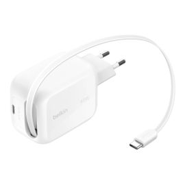 Belkin BoostCharge Pro 45W USB-C mit 1m einziehbarem Kabel weiss - FRI-GX47-003M5M