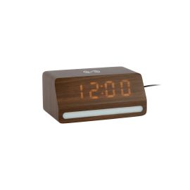 KARLSSON Wecker Retro Light LED Mokkabraun - FRI-GX47-001ZRE