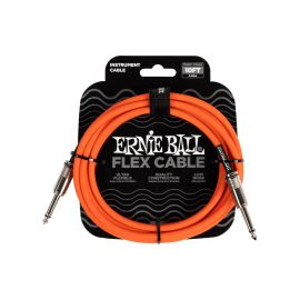 Ernie Ball Instrumentenkabel Flex 6416 – 3.05 m, Orange - FRI-GX47-005X56