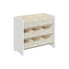 Songmics Ablageregal mit 9 Boxen 62.5 cm x 60 cm, Weiss - FRI-GX47-003HW0