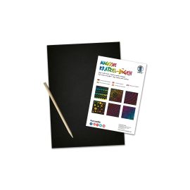 URSUS Bastelset Kratzbilder Uni A4 - FRI-GX47-001GHW