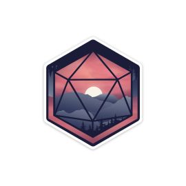 Glass Staff Sticker Mountain D20 Mehrfarbig - FRI-GX47-0049FQ