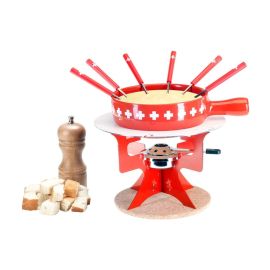 Nouvel Mini Fondue Bar Swiss 11 Teile, Rot - FRI-GX47-0077FN