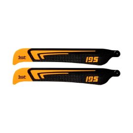 1st Hauptrotorblätter CFK 195 mm FBL (Orange) - FRI-GX47-0051RN