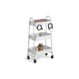 relaxdays Rollregal 44 x 80 x 32 cm, Weiss - FRI-GX47-006XR2