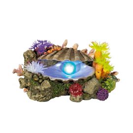 Nobby Aqua Ornaments Muschel mit Pflanzen LED - FRI-GX47-001SRX