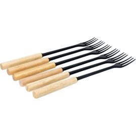 Kadastar Käsefonduegabel Protect Wood Black 6 Personen - FRI-GX47-00033K