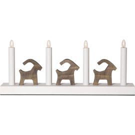 Star Trading Kerzenleuchter Bruse Weiss/Braun - FRI-GX47-004PMF