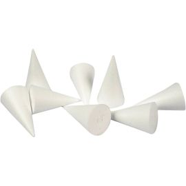Creativ Company Styropor-Kegel 50 Stück, Weiss - FRI-GX47-001PP2