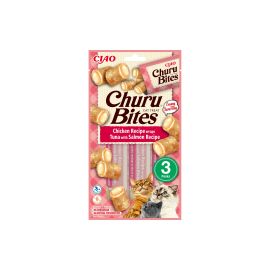 CIAO Churu Katzen-Snack Bites Thunfisch, Lachs & Huhn, 3 x 10 g - FRI-GX47-0019B3