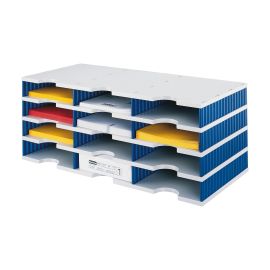 Styro Dokumentenablage styrodoc trio Standard, Blau, 12 Fächer - FRI-GX47-001X3T