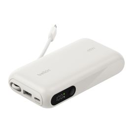 Belkin BoostCharge mit Display und integriertem Kabel Beige - FRI-GX47-006Y8V