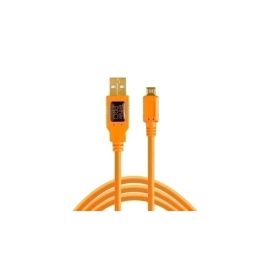 Tether Tools Kabel TetherPro USB 2.0 zu Micro-B 5-Pin, 4.6 m Orange - FRI-GX47-001Y2W