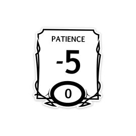 Glass Staff Stat Block Patience Sticker Schwarz/Weiss - FRI-GX47-002B7G