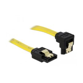 Delock SATA2-Kabel gelb, gewinkelt, Clip, 30 cm - FRI-GX47-001MJJ