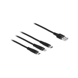 Delock USB-Ladekabel USB-A - Lightning/USB-C/Micro-USB B 0.3 m - FRI-GX47-0039HC