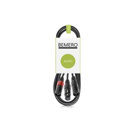 Bemero Y-Adapterkabel BAC4043-150BK, 1.5m Schwarz - FRI-GX47-0016NM