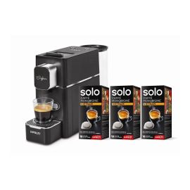 Polti Portionskaffeemaschine Coffea S15B, Set Schwarz/Silber - FRI-GX47-000D2S