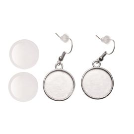 Glorex Ohrring Cabochon rund, 27 x 19 mm - FRI-GX47-0024B4