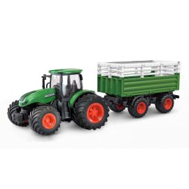 Amewi Traktor mit Viehtransporter, Grün 1:24, RTR - FRI-GX47-002P91