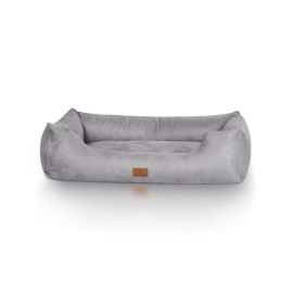 Knuffelwuff Hunde-Bett Dreamline Velour, M-L, 85 x 63 cm, Grau - FRI-GX47-004KX7