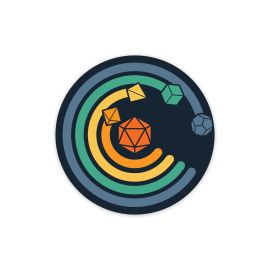 Glass Staff Circle of Dice Sticker Mehrfarbig - FRI-GX47-001RQN