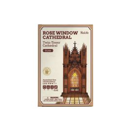 Rolife Rolife Twin-Tower Cathedral Holzpuzzle Holzmodellbausatz - FRI-GX47-007CCP