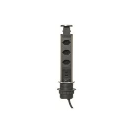 STEFFEN Steckdosenlift STEBA 3x T13, 2x USB - FRI-GX47-000DF2