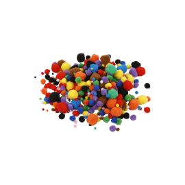 Creativ Company Pompon 5-40 mm 150 Stück, farbig assortiert - FRI-GX47-000S68