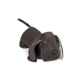 relaxdays Türstopper Hund Polyester Kunstleder Braun 14 x 32 x 14 cm - FRI-GX47-006Y4P