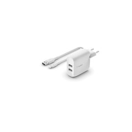 Belkin BOOST CHARGE Dual USB-A, 24 W, mit Lightning-Kabel - FRI-GX47-0074JG