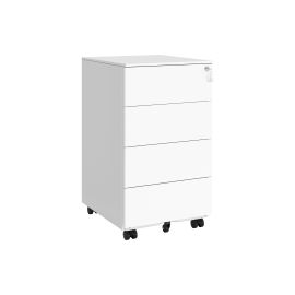 Songmics Multifunktionswagen mit 4 Schubladen Weiss - FRI-GX47-0018XZ