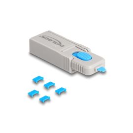 Delock Micro USB Port Blocker Set 5 Stück mit Verschlusswerkzeug - FRI-GX47-001S37