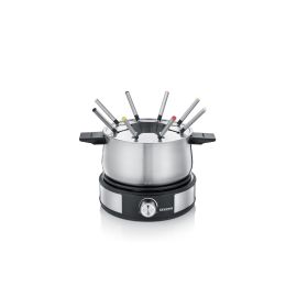 Severin Fondue-Set All-in-One 11 Teile, Schwarz/Silber (2471) - FRI-GX47-0060D2