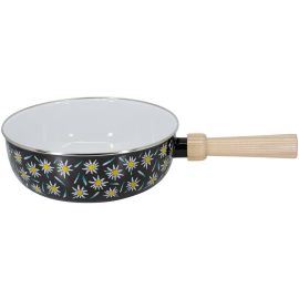 Kadastar Fondue-Caquelon Edelweiss Wiese Schwarz - FRI-GX47-00380X