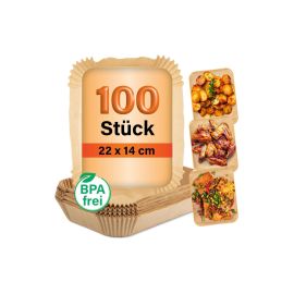 GOURMETmaxx Backpapier 100 Stück, 22 x 14 x 4.5 cm - FRI-GX47-000GZ2