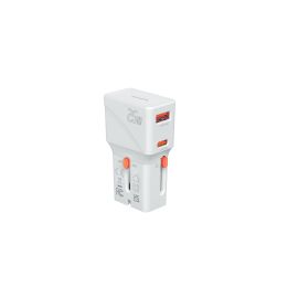 4smarts Weltreiseadapter Nomad Pocket 25W 1C+1A, Weiss - FRI-GX47-000MZ4