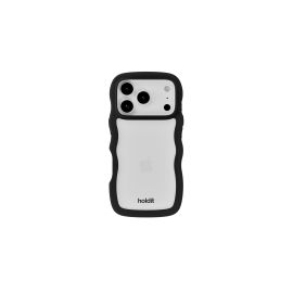 Holdit Back Cover Wavy iPhone 17 Pro Transparent/Schwarz - FRI-GX47-000QT3