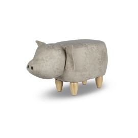 zoosy Kinderhocker Schwein Ernie Grau - FRI-GX47-0007YT