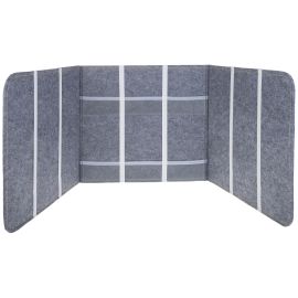 FTM Schreibtischtrennwand 39 x 121 cm, Grau - FRI-GX47-0004V2