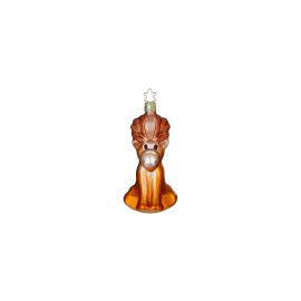 Inge Glas Manufaktur Weihnachtskugel Elch Braun - FRI-GX47-004KND