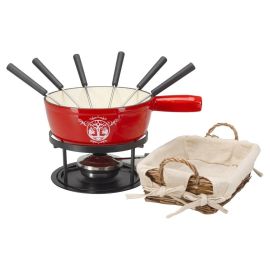Nouvel Käsefondue-Set Hirsch 9 Teile, Rot - FRI-GX47-001JB3