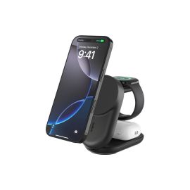 Belkin Wireless Charger UltraCharge 3in1 rund, Schwarz - FRI-GX47-000SR5
