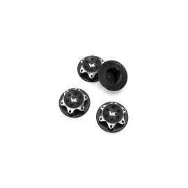 Hobbytech Radmuttern Aluminium 17 mm Schwarz, 4 Stück, 1:8 - FRI-GX47-006HX6
