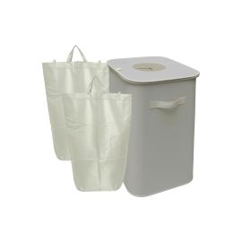 relaxdays Recyclingbehälter 100 L Beige - FRI-GX47-000126