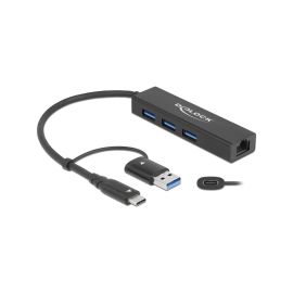 Delock USB-Hub 3.0 Typ-C + LAN - FRI-GX47-004EYF